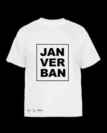 T-SHIRT JAN VERBAN LOGO - WIT